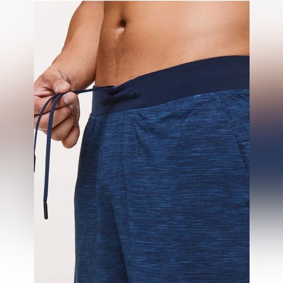 Lululemon T.H.E. Short Nulux Liner 9" Heather Allover Iron Blue True Navy Medium - Picture 4 of 15